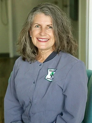 Sue, dental hygienist at Granger Dental Group.